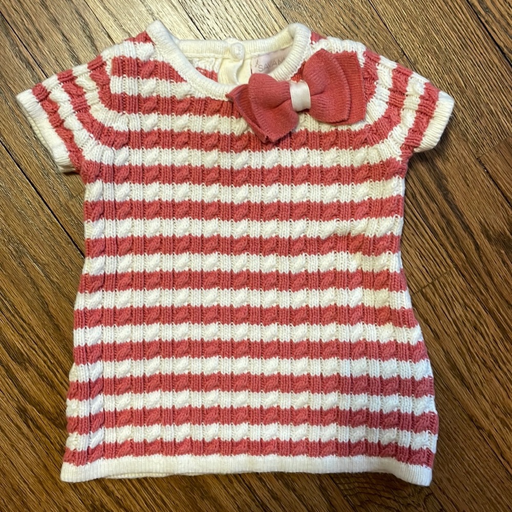 👼3 for $10👼 Savannah Striped Sweater Dress. EUC. 3-6M.
